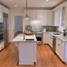 Remodeled kitchen and island