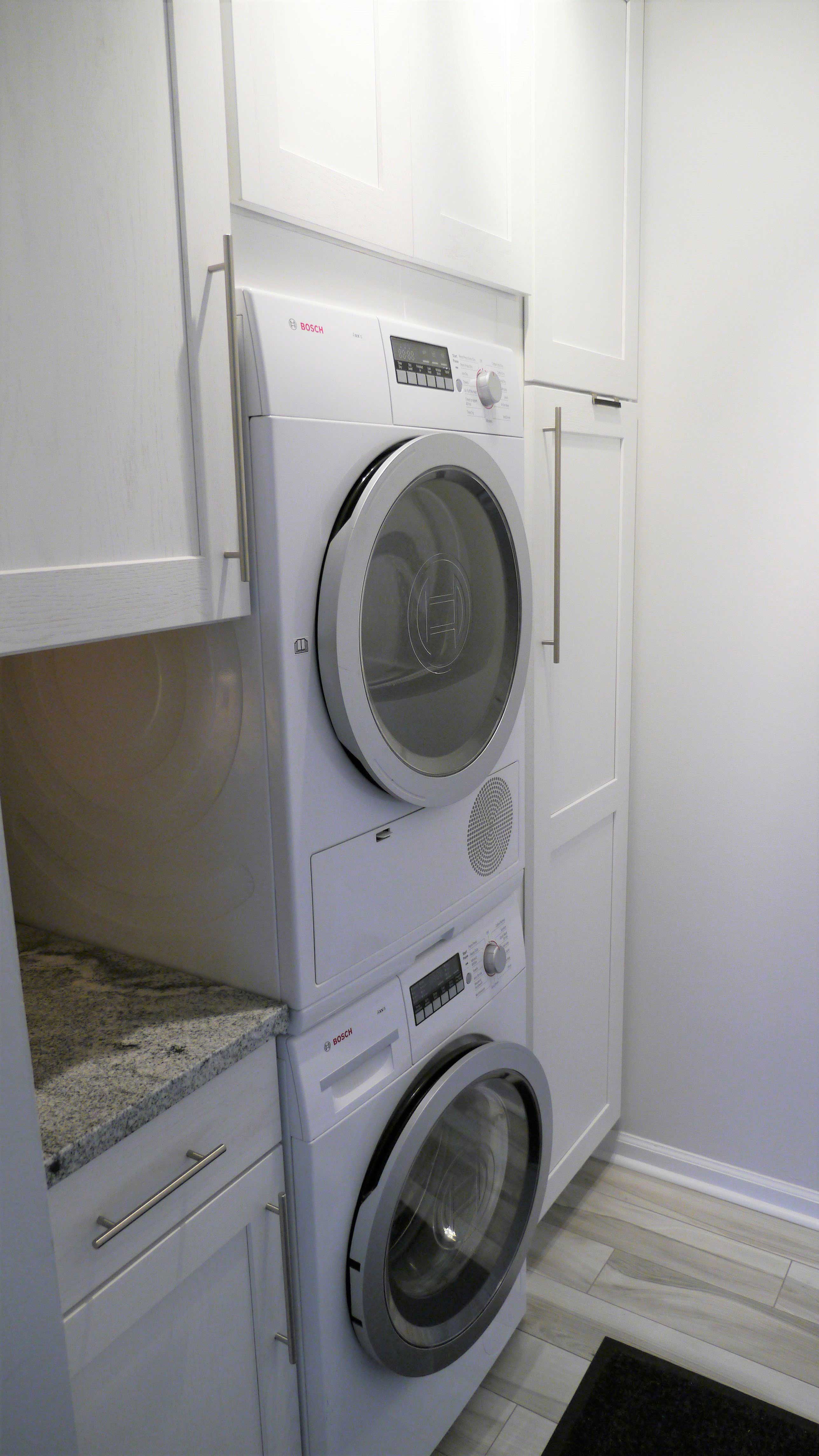 Washer dryer unit in kitchen